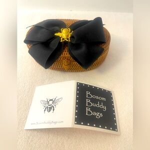 Ladies Bosom Buddy Keepsake/Trinket Box. NWOTs.  Bee Design. Black Ribbon. Nice